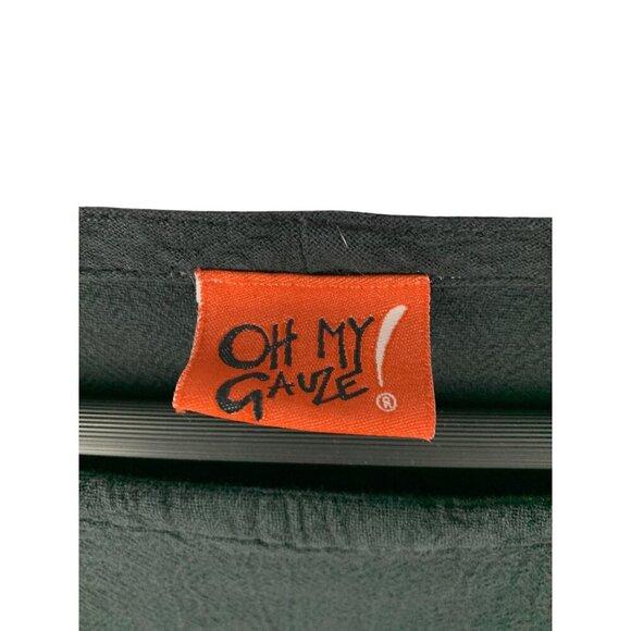 Oh My Gauze! Oversized Black Cotton Top - Picture 3 of 4